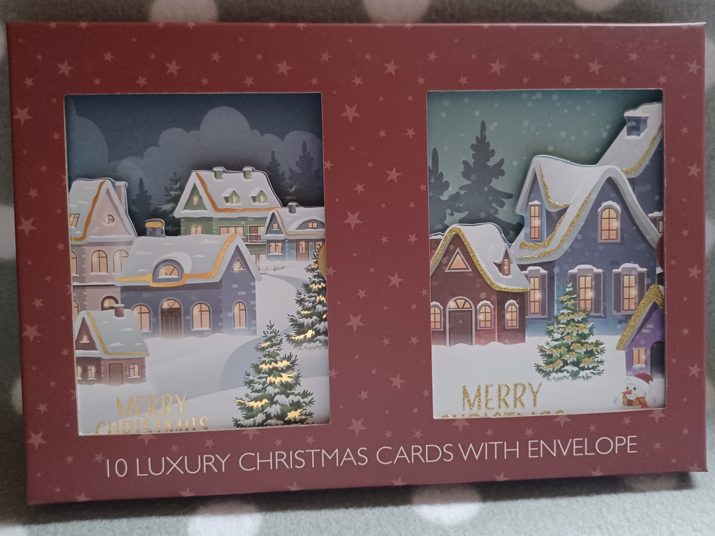 10 luxuriöse Weihnachtskarten - 2 versch. Motive - mit Kuvert #17711