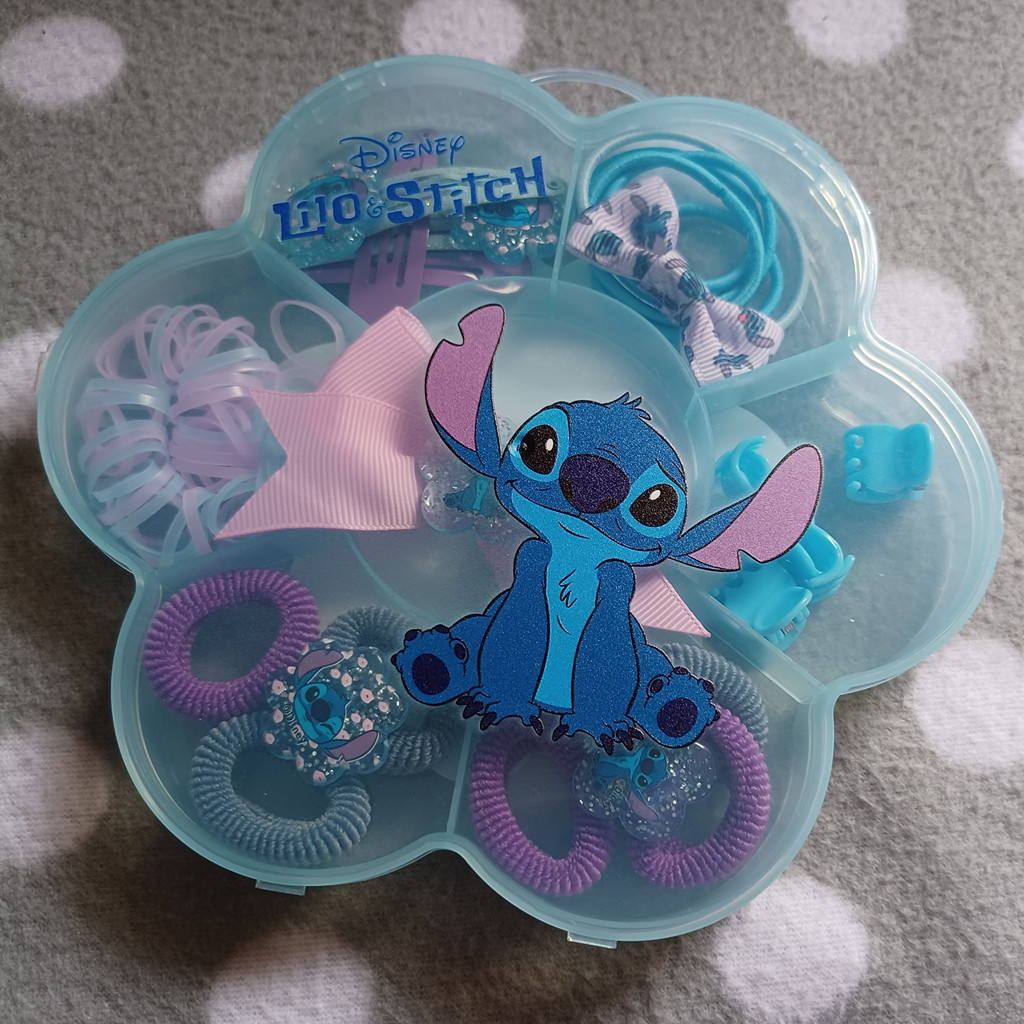 40tlg. Haaraccessoires in einer Blumenbox für Kinder - Disney Stitch 40tlg. Haaraccessoires in einer Blumenbox für Kinder - Disney Stitch