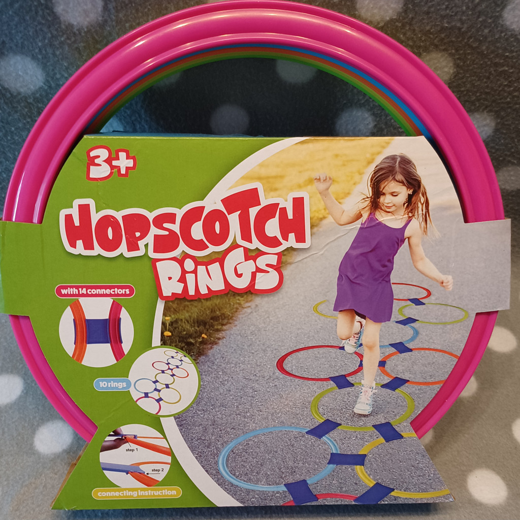 Hüpfspiel Ringe Set Kinder Hopscotch Geschicklichkeit Spiel draußen Bewegung