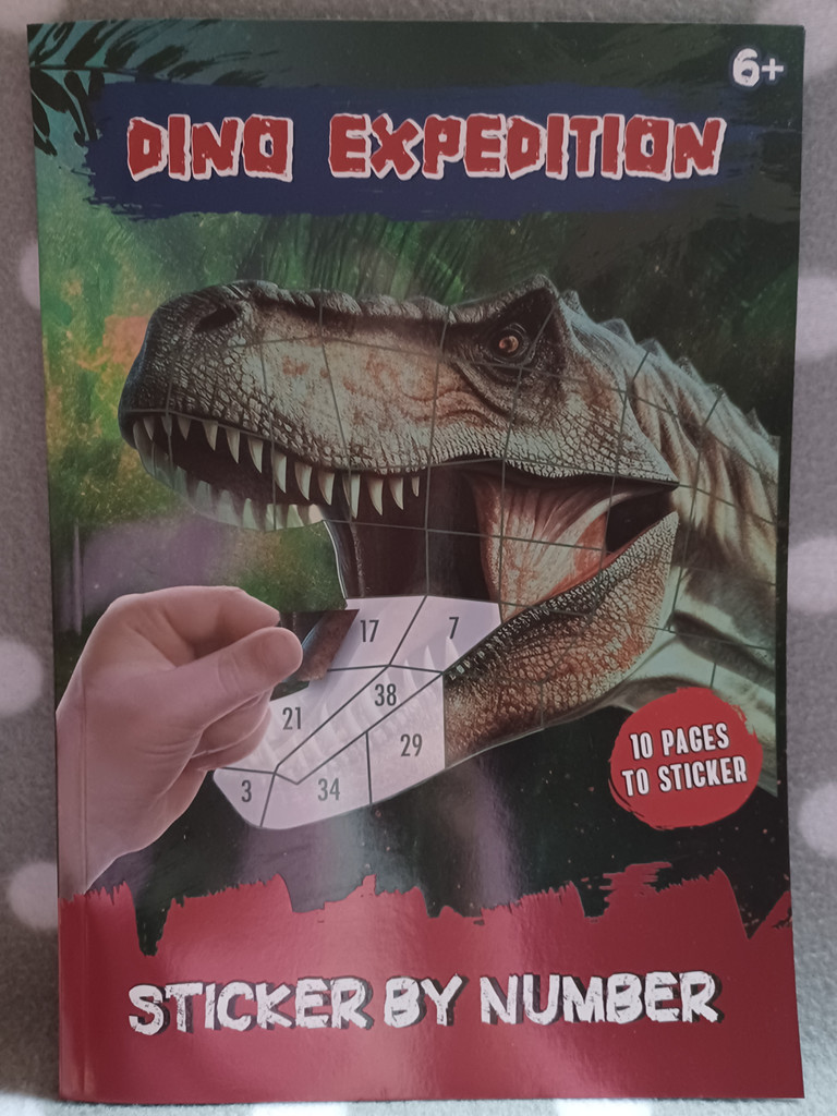 Spielebuch Rätselbuch - Aufkleber nach Nummer - Dinosaurier - 6+ Spielebuch Rätselbuch - Aufkleber nach Nummer - Dinosaurier - 6+
