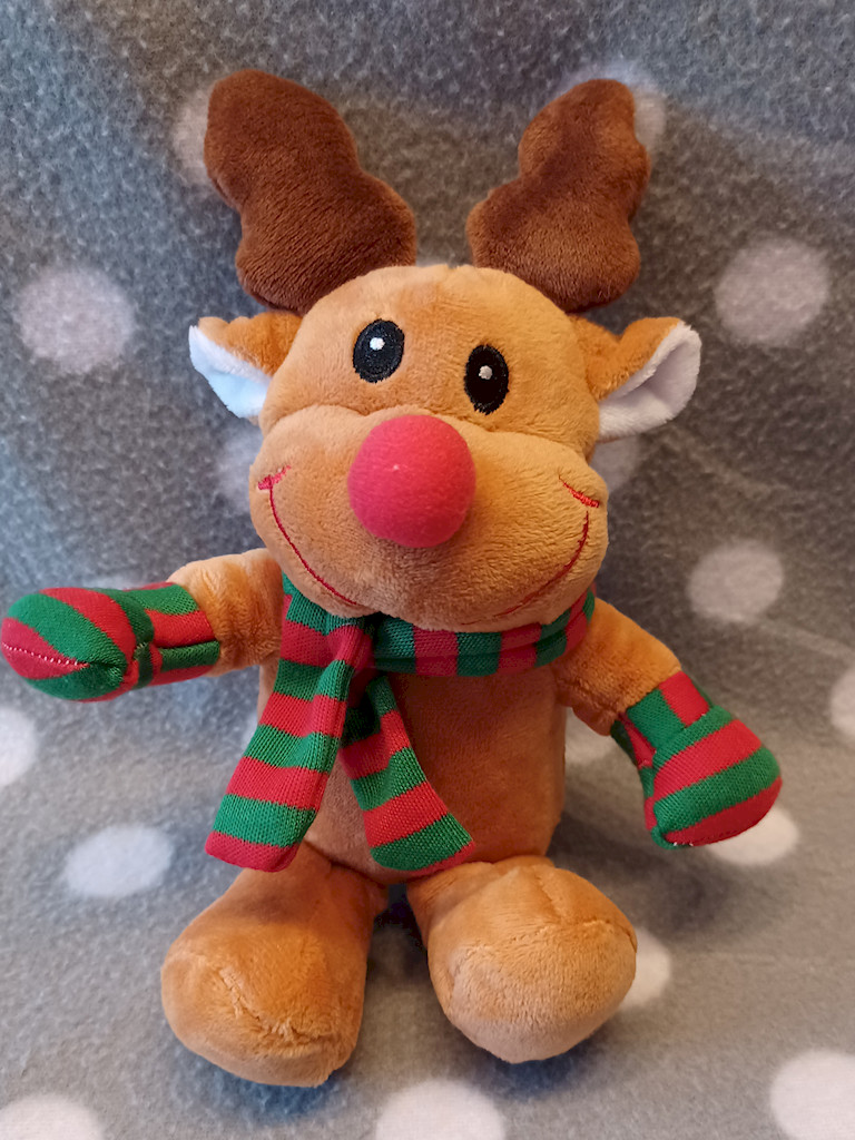 Windel Plüschtier Rentier Weihnachtstier Stofftier Kuscheltier 26cm