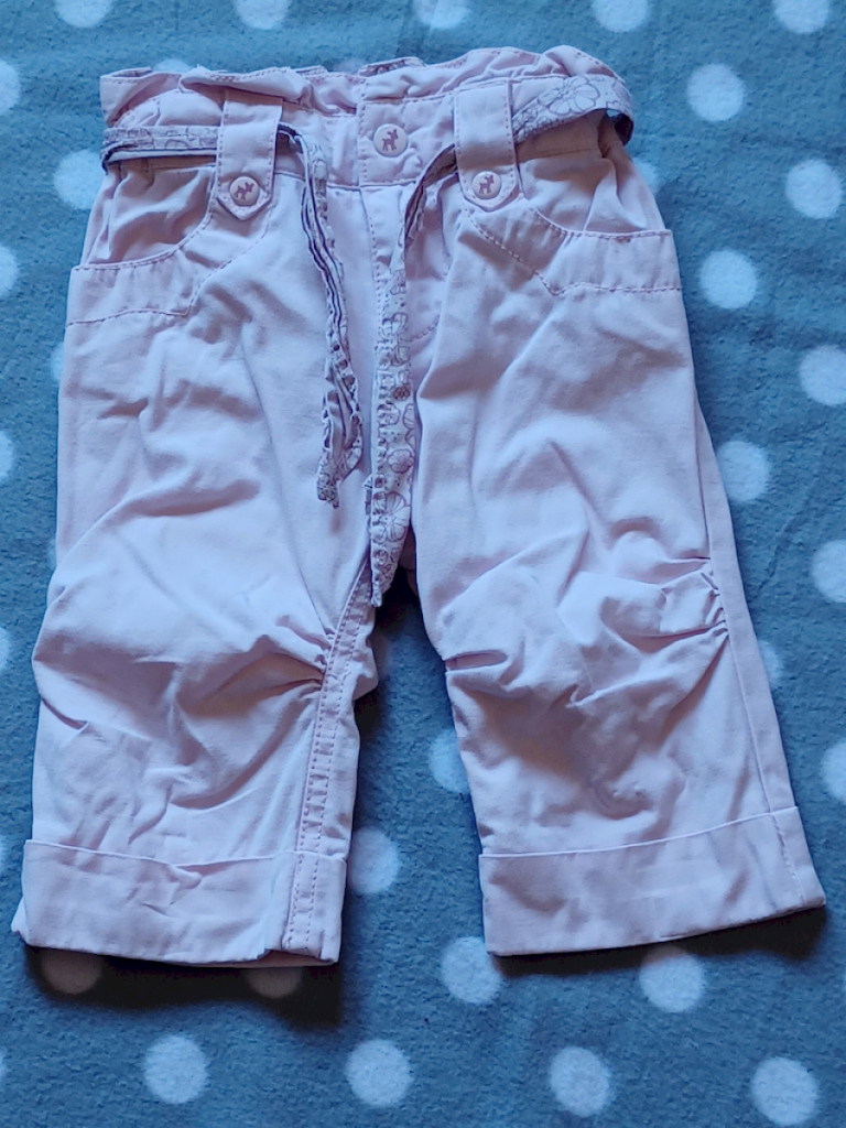 H&M Hose Mädchen Stoffgürtel gefüttert Rosa Größe 68 H&M Hose Mädchen Stoffgürtel gefüttert Rosa Größe 68