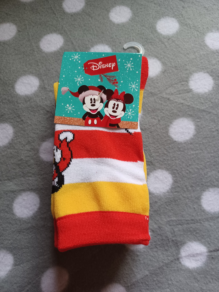 Socken Weihnachten 3er Pack Disney Mickey Maus and Friends Größe 31-34