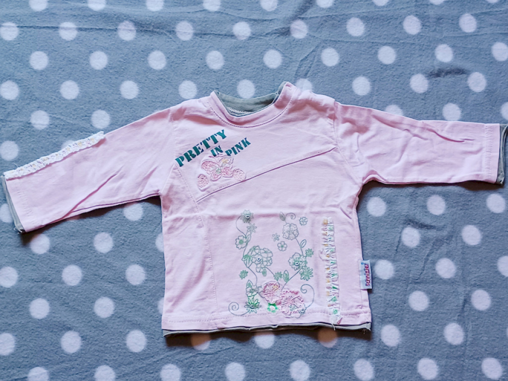 Schnizler Shirt Langarm-Shirt Mädchen bedruckt bestickt Rosa Gr.74 #10502