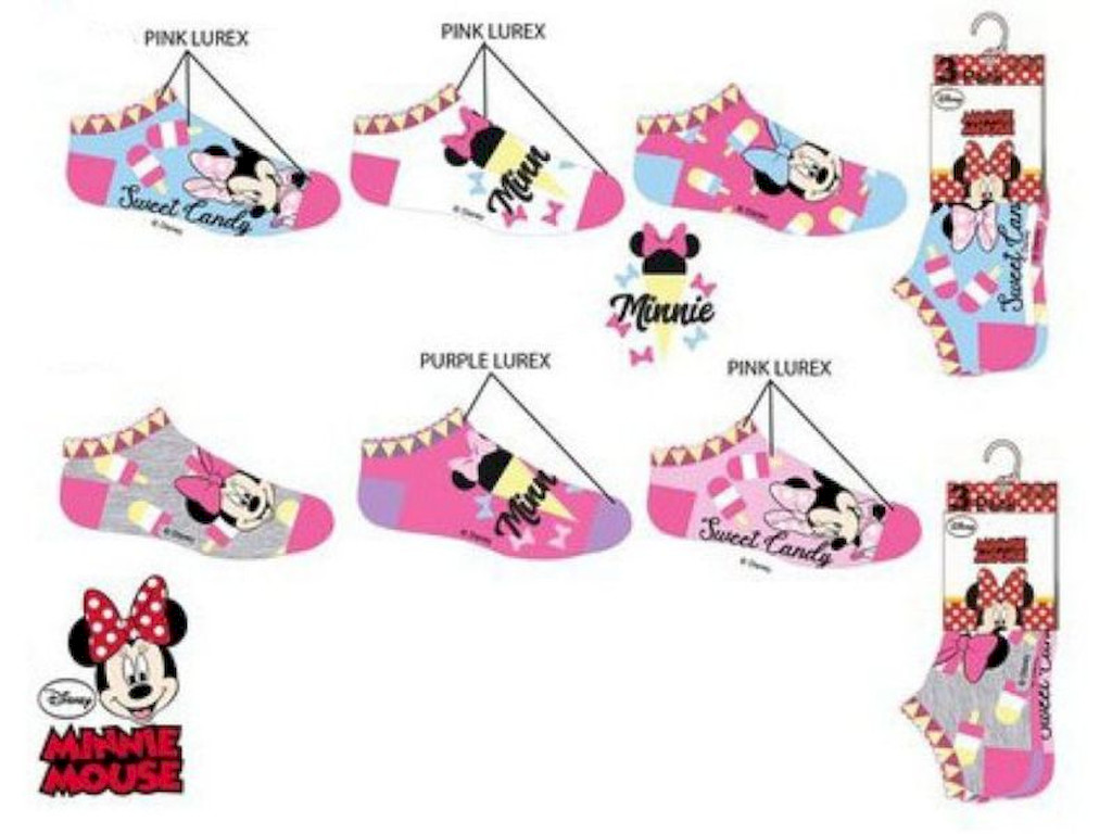 Socken Mädchen 3er Pack Disney Minnie Maus
