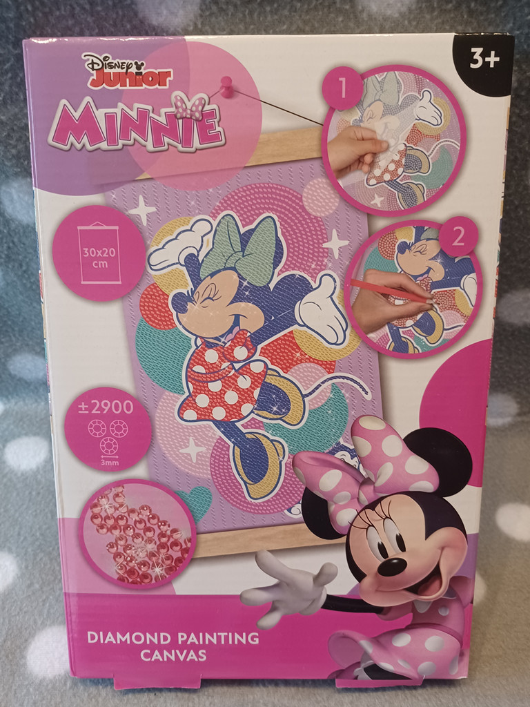 Disney Junior Minnie Maus Diamond Painting Set für Kinder Leinwand 30x20cm