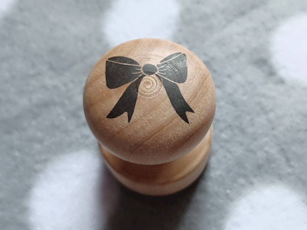 Holzstempel Motivstempel Schleife 3cm #16107
