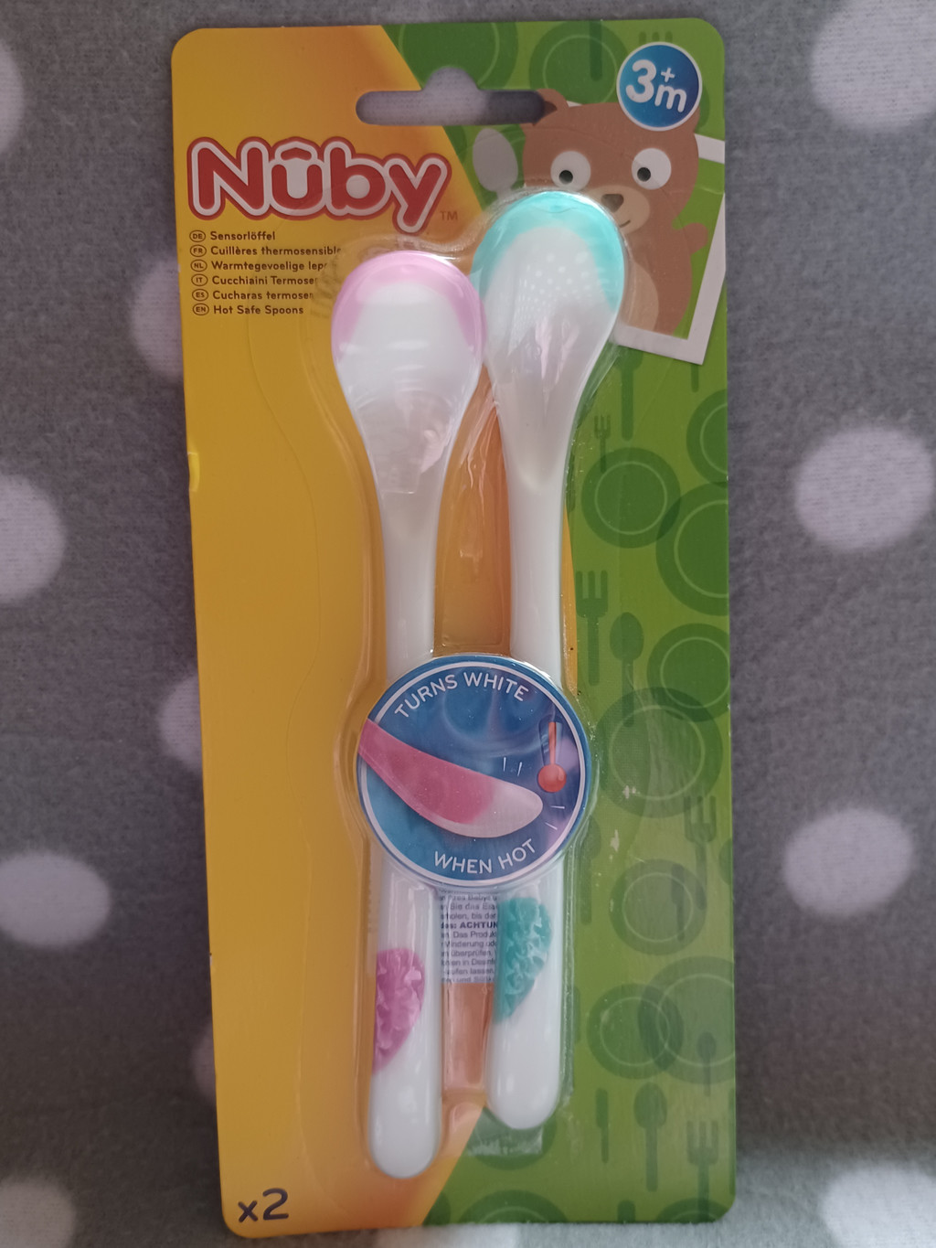 2 x Babylöffel Sensorlöffel ab 3 Monate Rosa & Grün 2 x Babylöffel Sensorlöffel ab 3 Monate Rosa & Grün