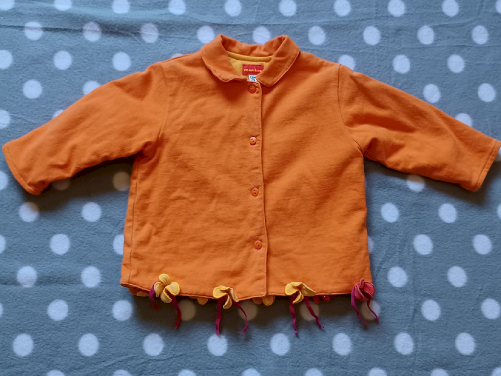 Marese Jacke Mädchen gefüttert orange mit Blumen 12 Monate Marese Jacke Mädchen gefüttert orange mit Blumen 12 Monate