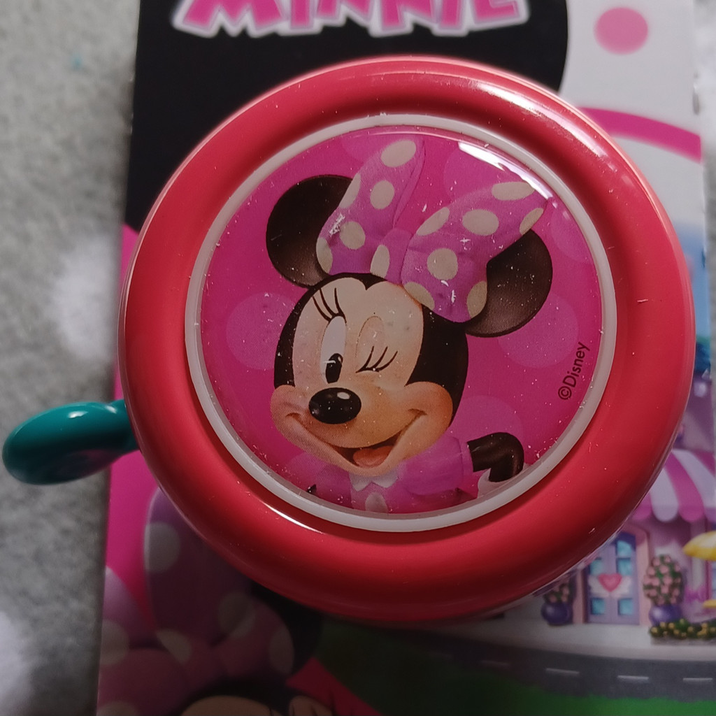 Fahrradklingel Disney Minnie Maus in Rosa und Grün Fahrradklingel Disney Minnie Maus in Rosa und Grün