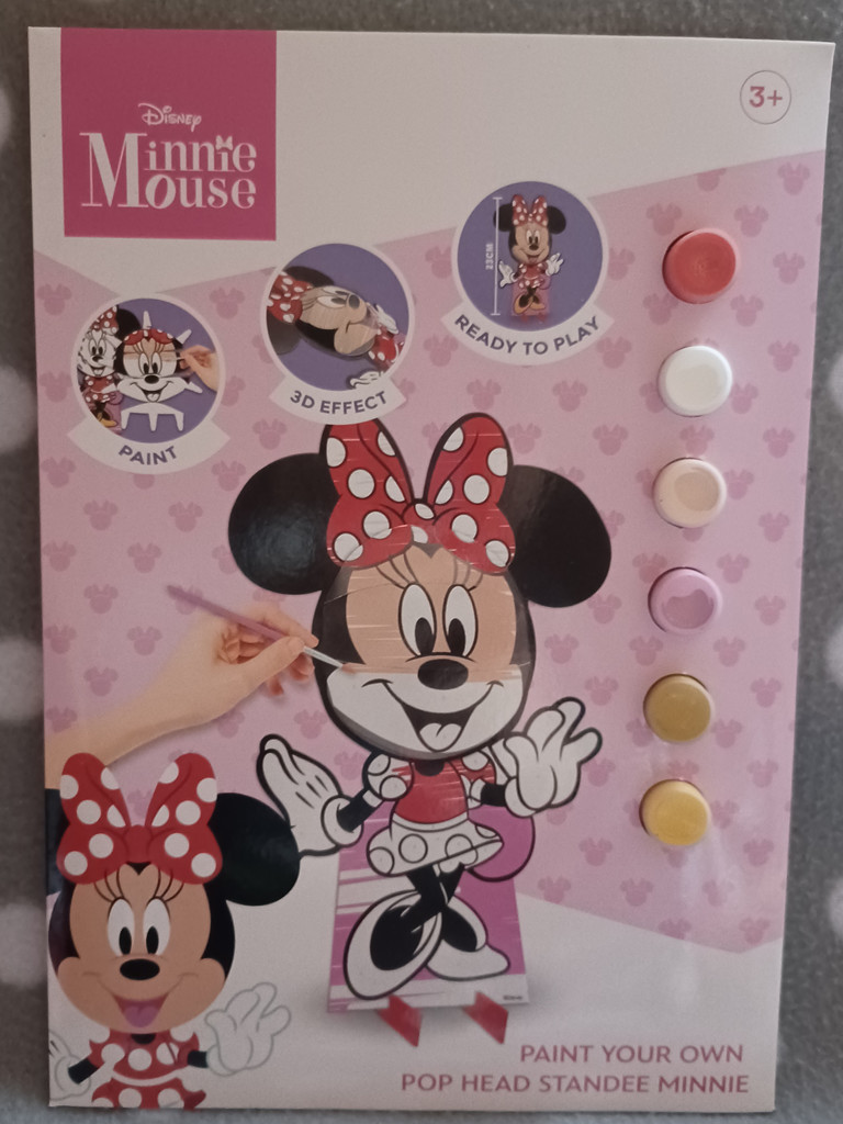 Male Minnie Maus mit 3D-Effekt - inklusive Farben Male Minnie Maus mit 3D-Effekt - inklusive Farben