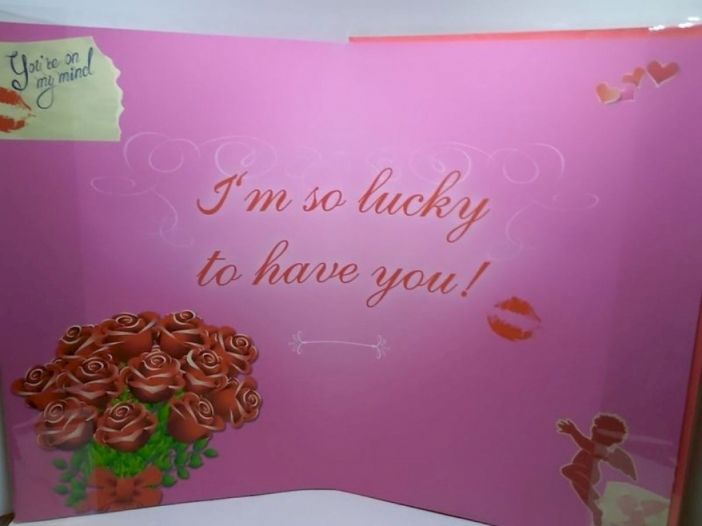 Grußkarte Liebe XL 3D Karte mit Umschlag Valentinstag Verlobung #13877