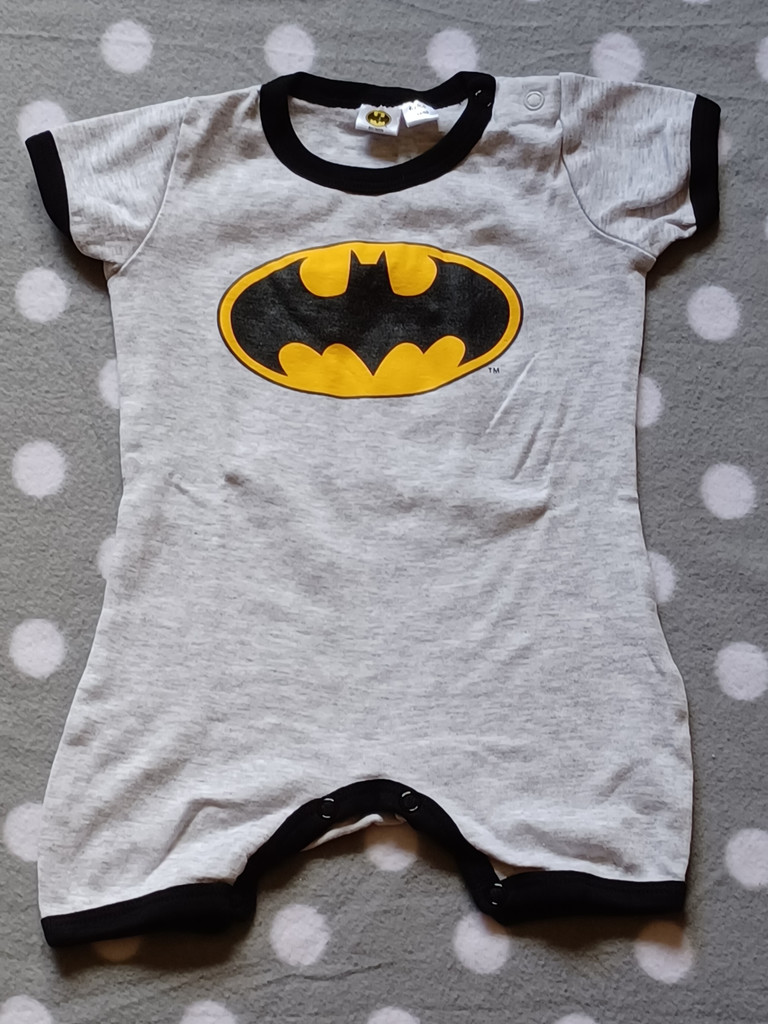 Body Jungen Kurzarm Grau Batman Größe 62/68 Body Jungen Kurzarm Grau Batman Größe 62/68