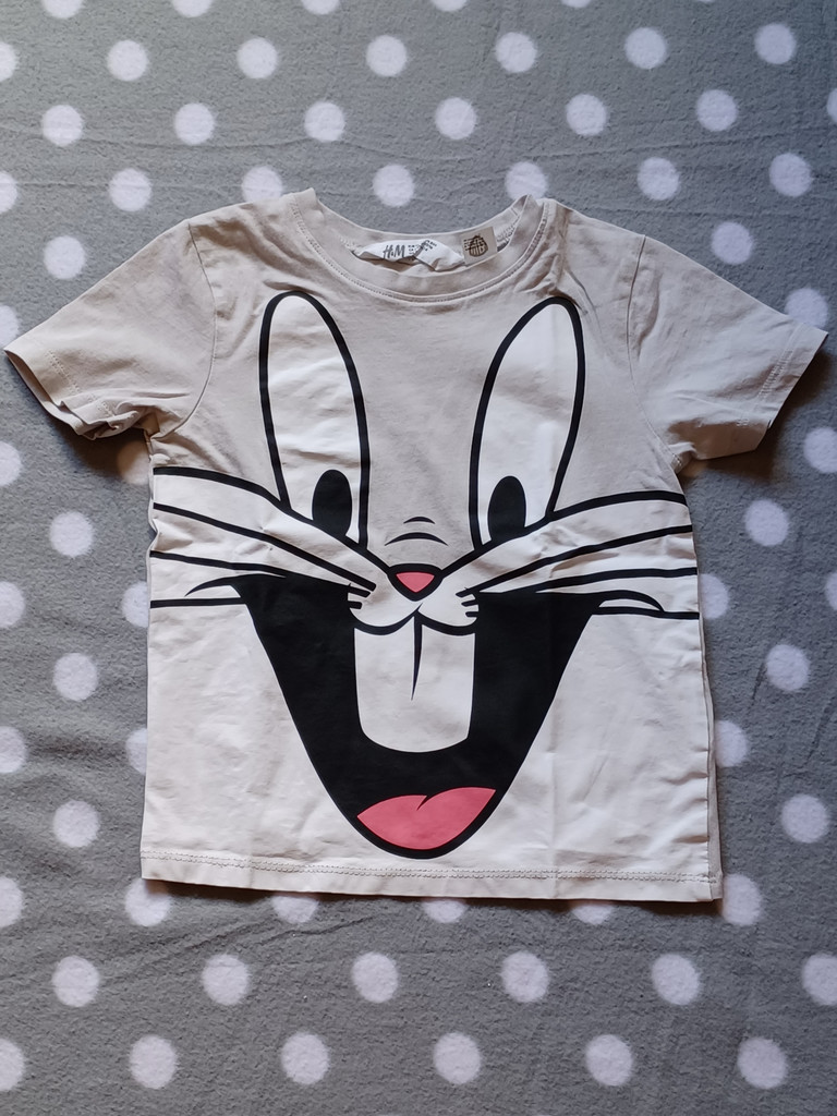 T-Shirt Jungen Grau Loony Tunes Bugs Bunny Gr.98/104 #17253