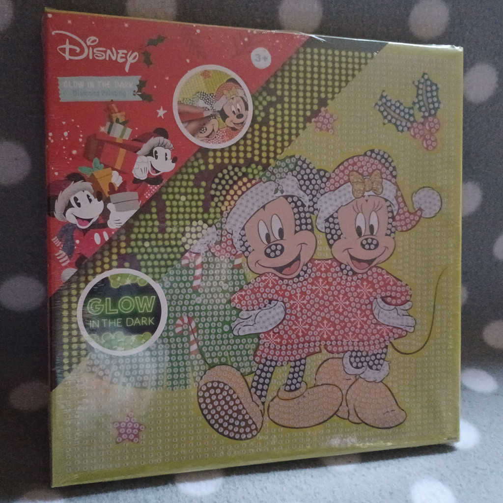 Disney Diamond Painting Leinwand mit Mickey & Minnie Maus - Glow-in-the-Dark
