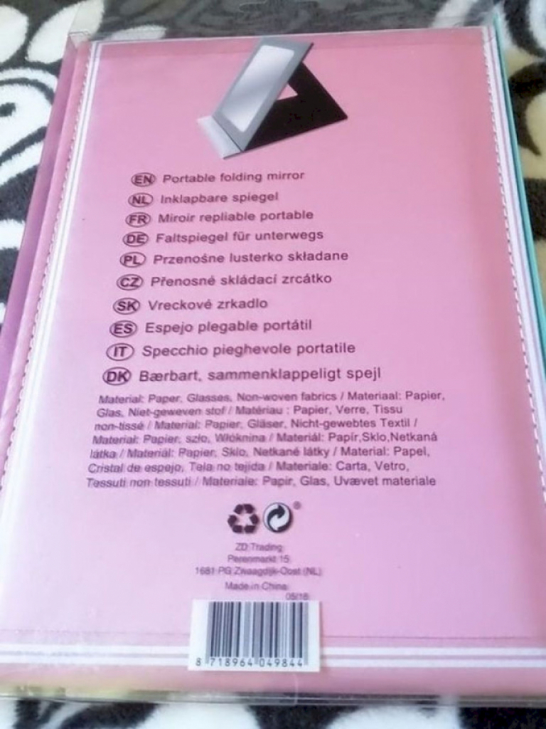 Kosmetik Spiegel für unterwegs in Rosa  Kosmetik Spiegel für unterwegs in Rosa