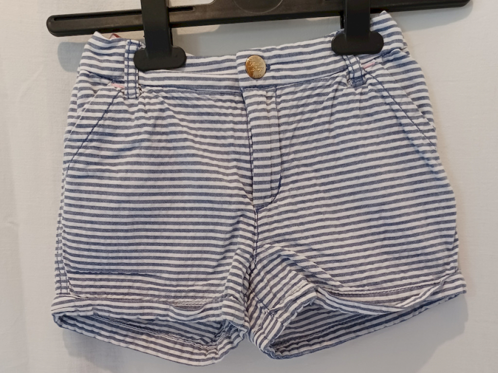 H&M Hose Short Mädchen Blau/Weiß gestreift Größe 122 H&M Hose Short Mädchen Blau/Weiß gestreift Größe 122