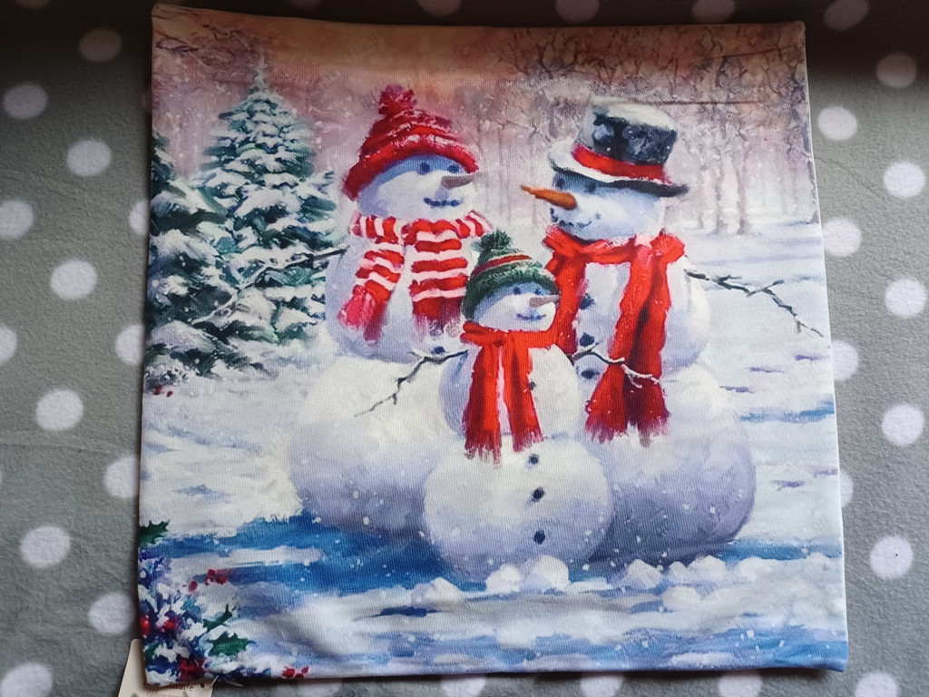Kissenhülle Kissenbezug Kissen Schneemann 40x40cm Kissenhülle Kissenbezug Kissen Schneemann 40x40cm