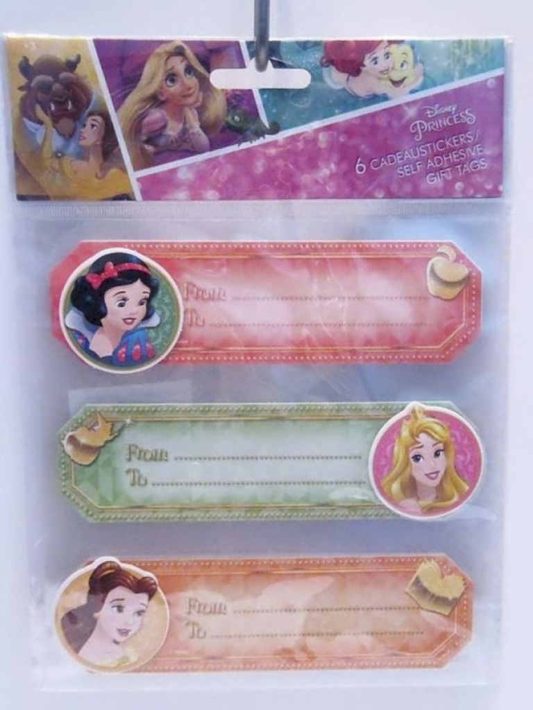 Disney 6 Geschenkaufkleber Princess #12403