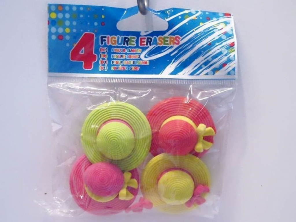 Radiergummi 4 Figuren Hüte Radiergummi 4 Figuren Hüte