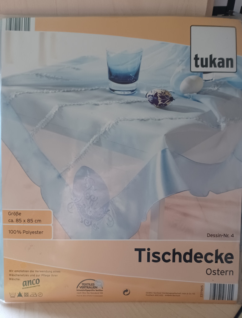 Ostern Tischdecke Blau 85X85cm Ostern Tischdecke Blau 85X85cm