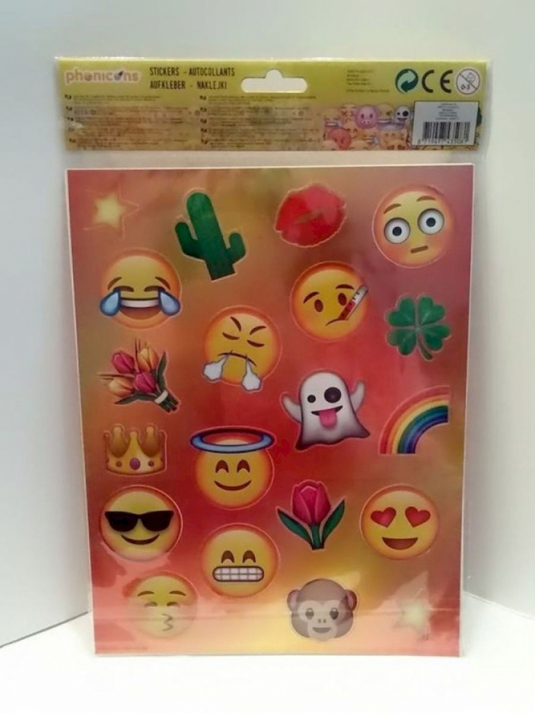 Emoji 2x Sticker Bögen Aufkleber Emoji 2x Sticker Bögen Aufkleber