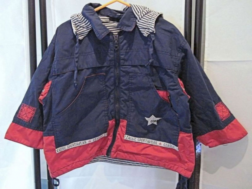 Häschen Dress Jacke Jungen Übergang Blau/Rot Gr. 98 #9971
