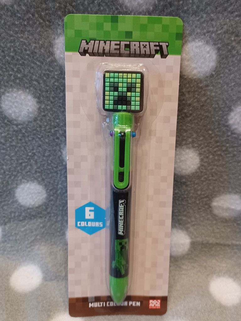 Minecraft-Kinderkugelschreiber mit 6-Farbminen für kreativen Schreibspaß