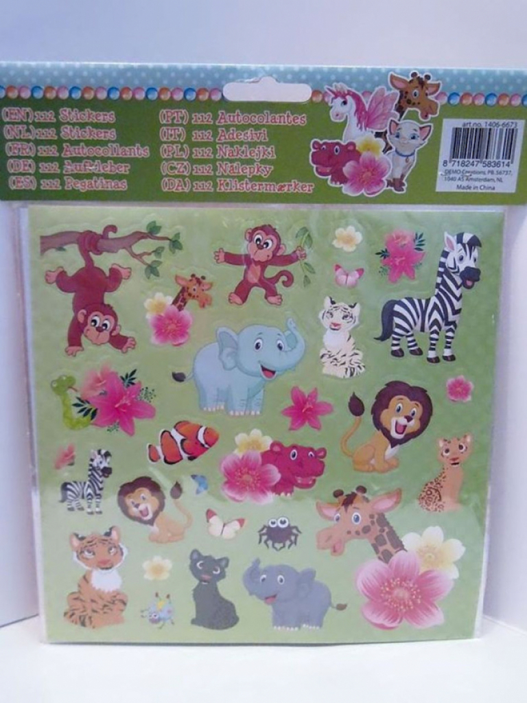 4x Sticker Bögen 112 Aufkleber Tiere 4x Sticker Bögen 112 Aufkleber Tiere