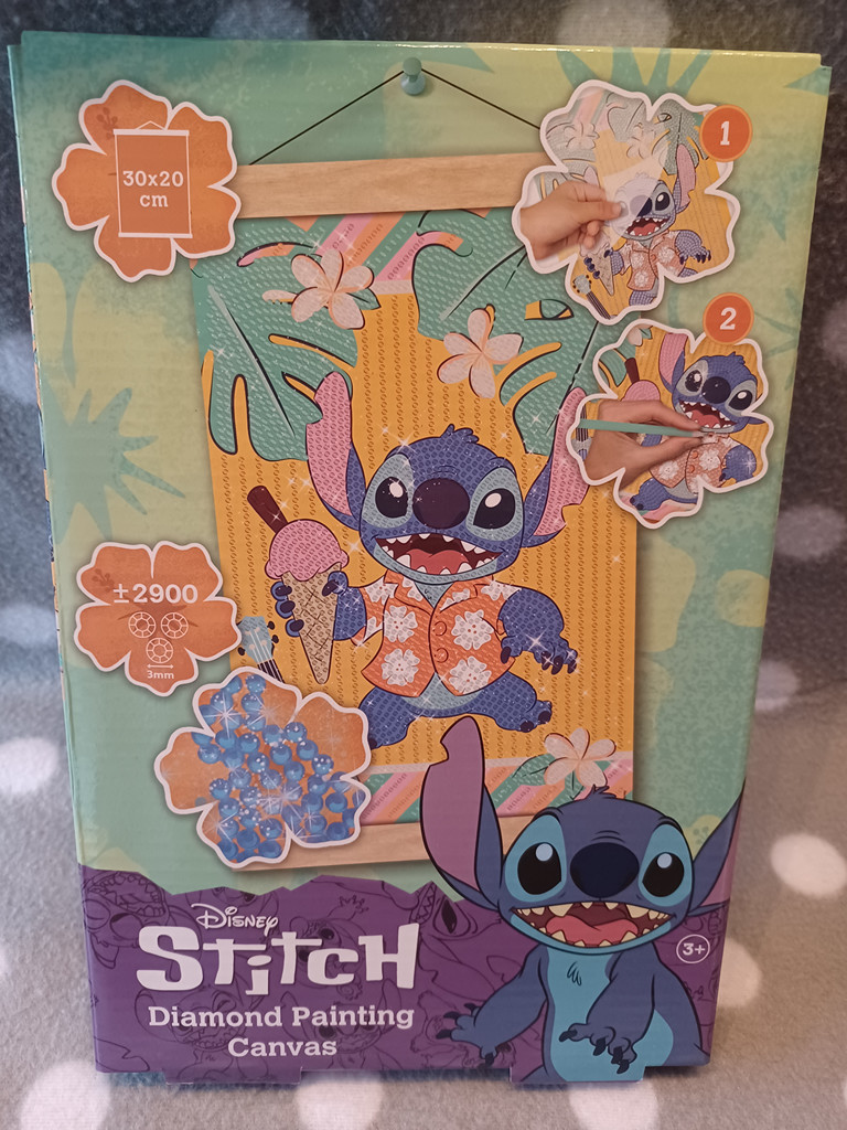 Disney Stitch Diamond Painting Canvas Malset Glitzersteine Bild 30x20 cm