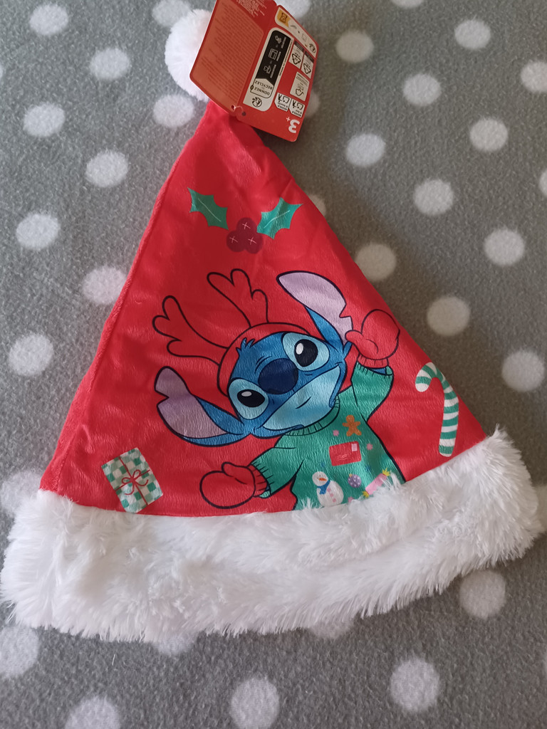 Weihnachtsmütze in Rot - 34 cm x 54 cm - Disney Stitch