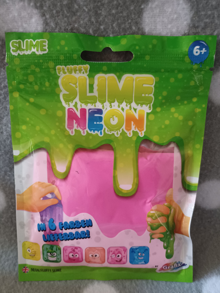 Grafix Fluffy Slime Neon Rosa Knete Spielschleim 25g für Kinder ab 6 Jahren