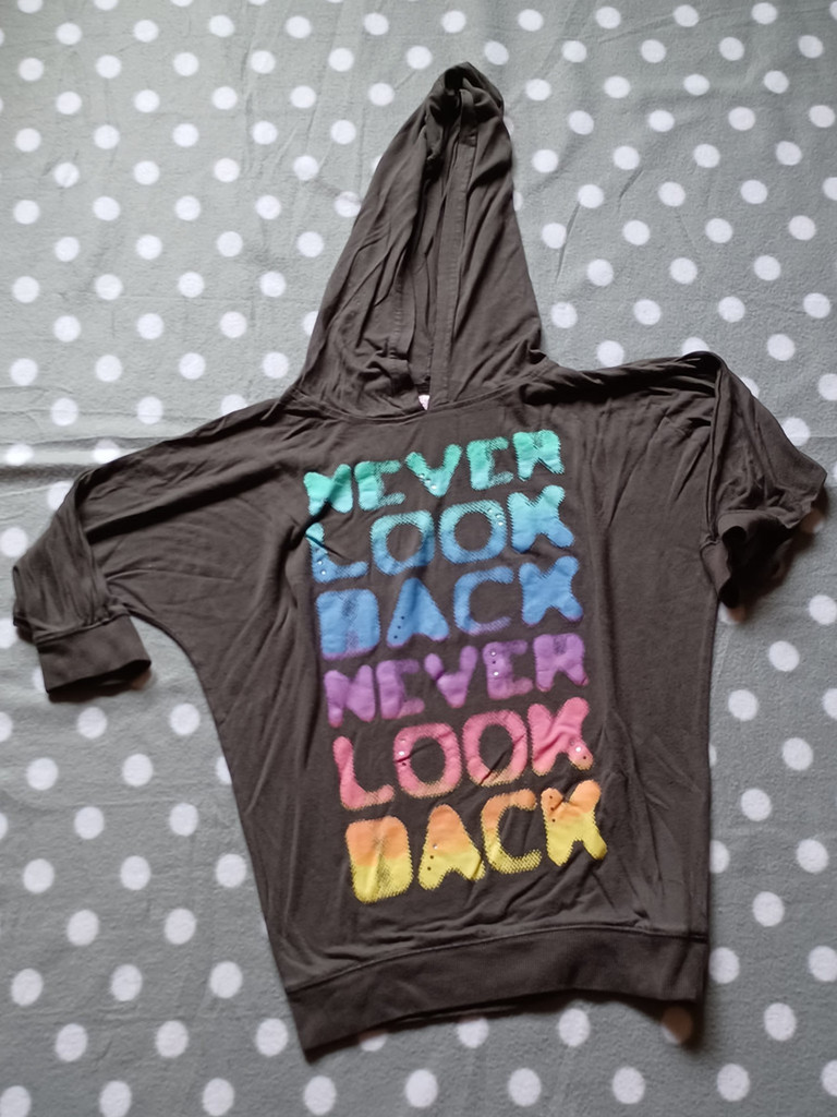 C&A LA-Shirt Hoodie Grau mit Bedruckung Kapuze Gr.146/152 #17340