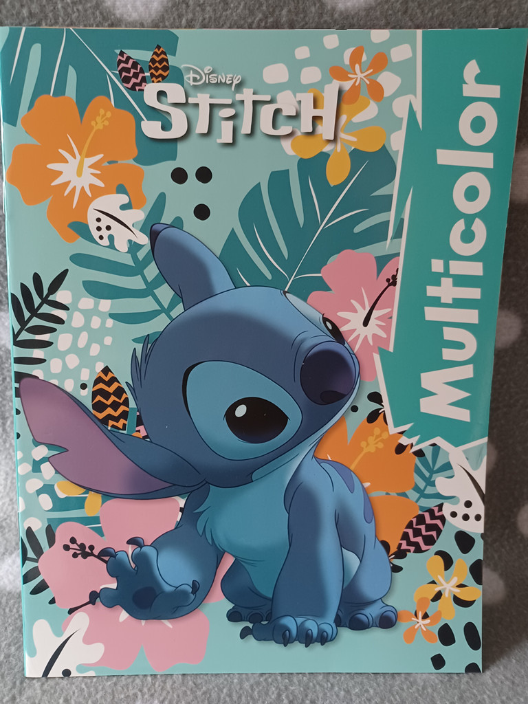 Disney Stitch Malbuch Multicolor Blumen-Design
