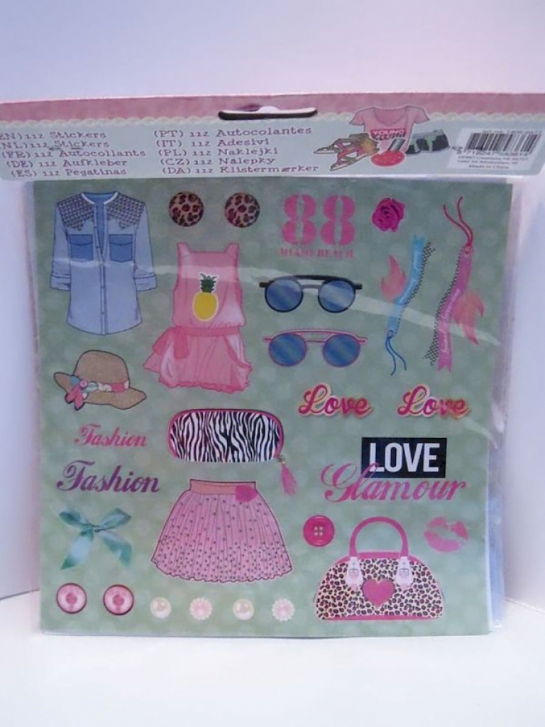 4x Sticker Bögen 112 Aufkleber Fashion 4x Sticker Bögen 112 Aufkleber Fashion