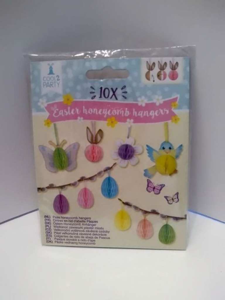 Ostern Osterschmuck Wabenaufhänger 10 Stück im Set 6cm Ostern Osterschmuck Wabenaufhänger 10 Stück im Set 6cm