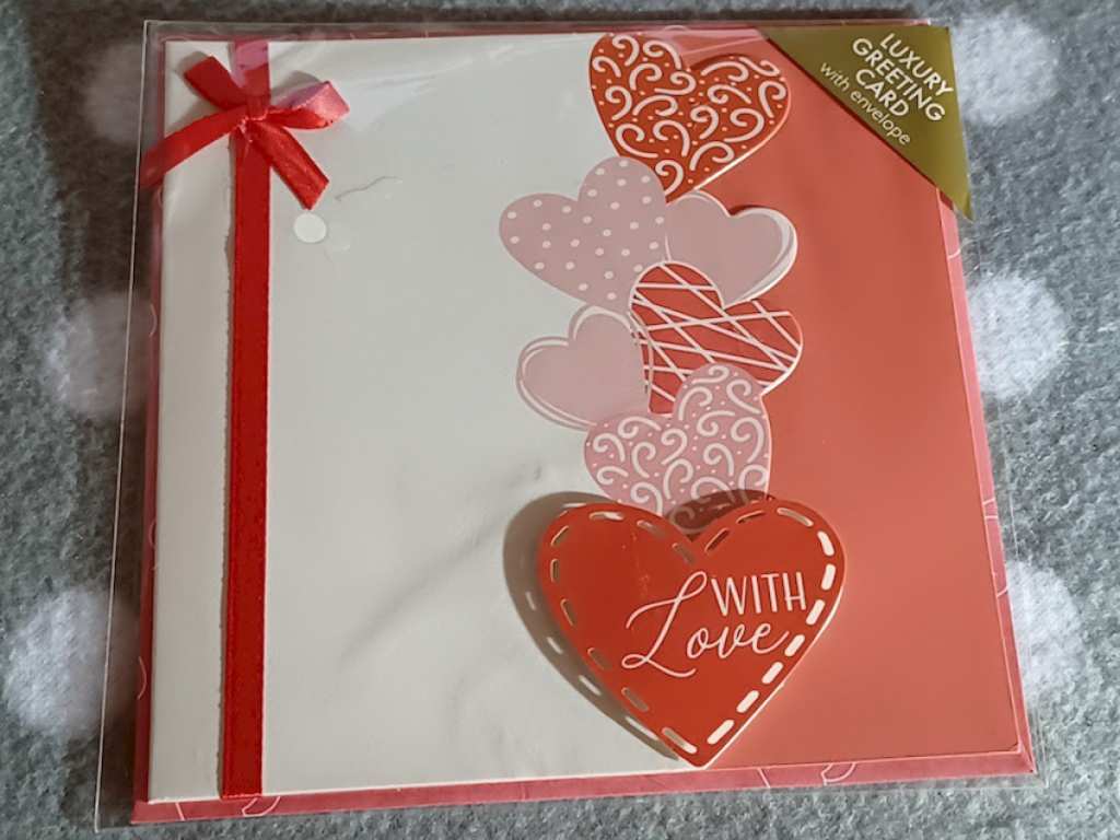 Valentin Luxus Grußkarte Liebe Herz 16x16cm mit Kuvert  Valentin Luxus Grußkarte Liebe Herz 16x16cm mit Kuvert