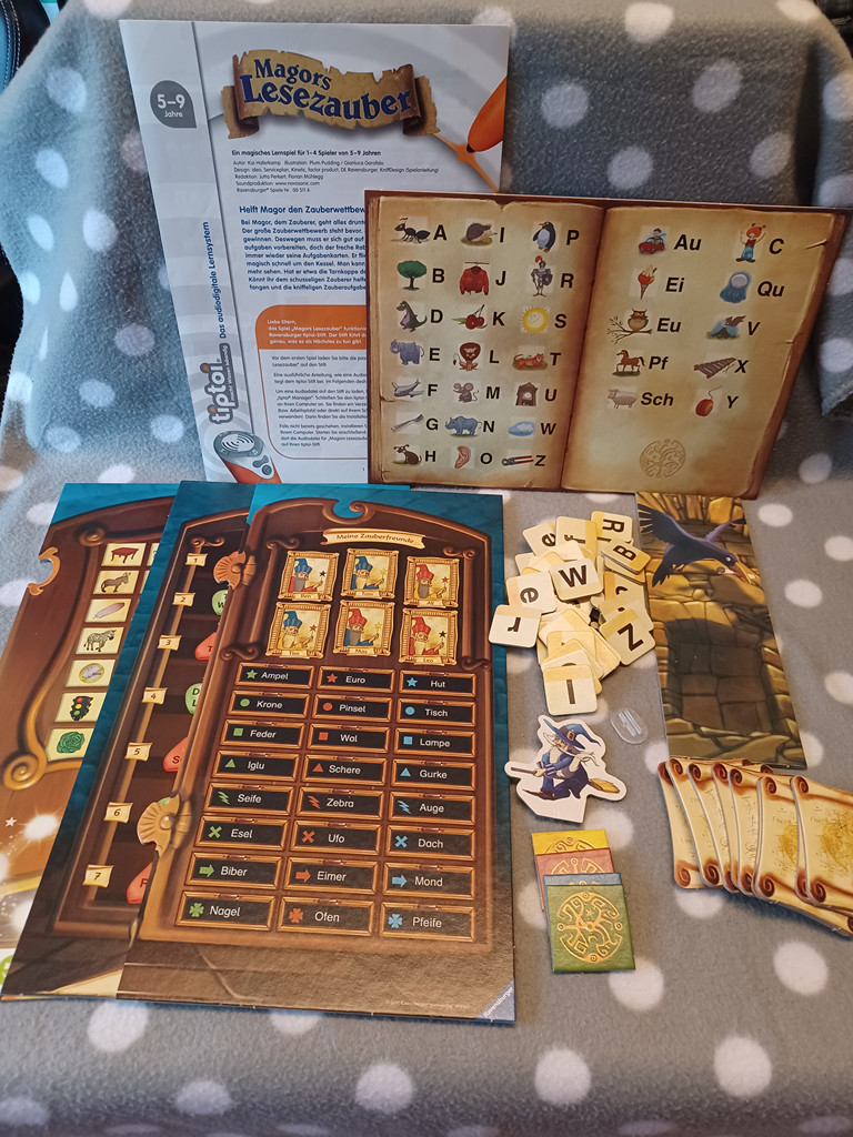 Ravensburger tiptoi Magors Lesezauber Lernspiel Buchstaben Erstes Lesen 5-9 J.